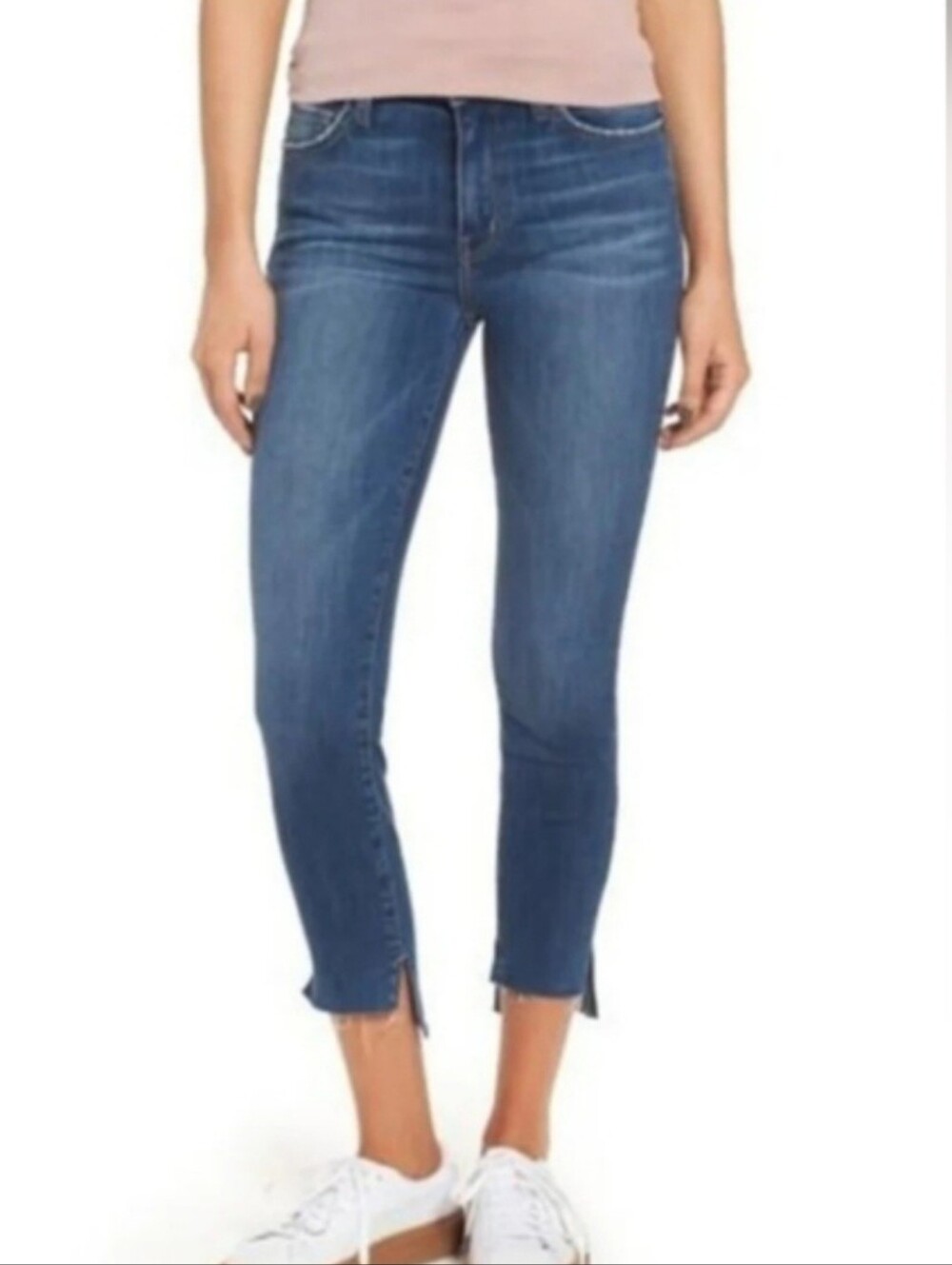 Current/Elliott Divina The Highwaist Stiletto Jeans With Uneven Hem 25 Waist